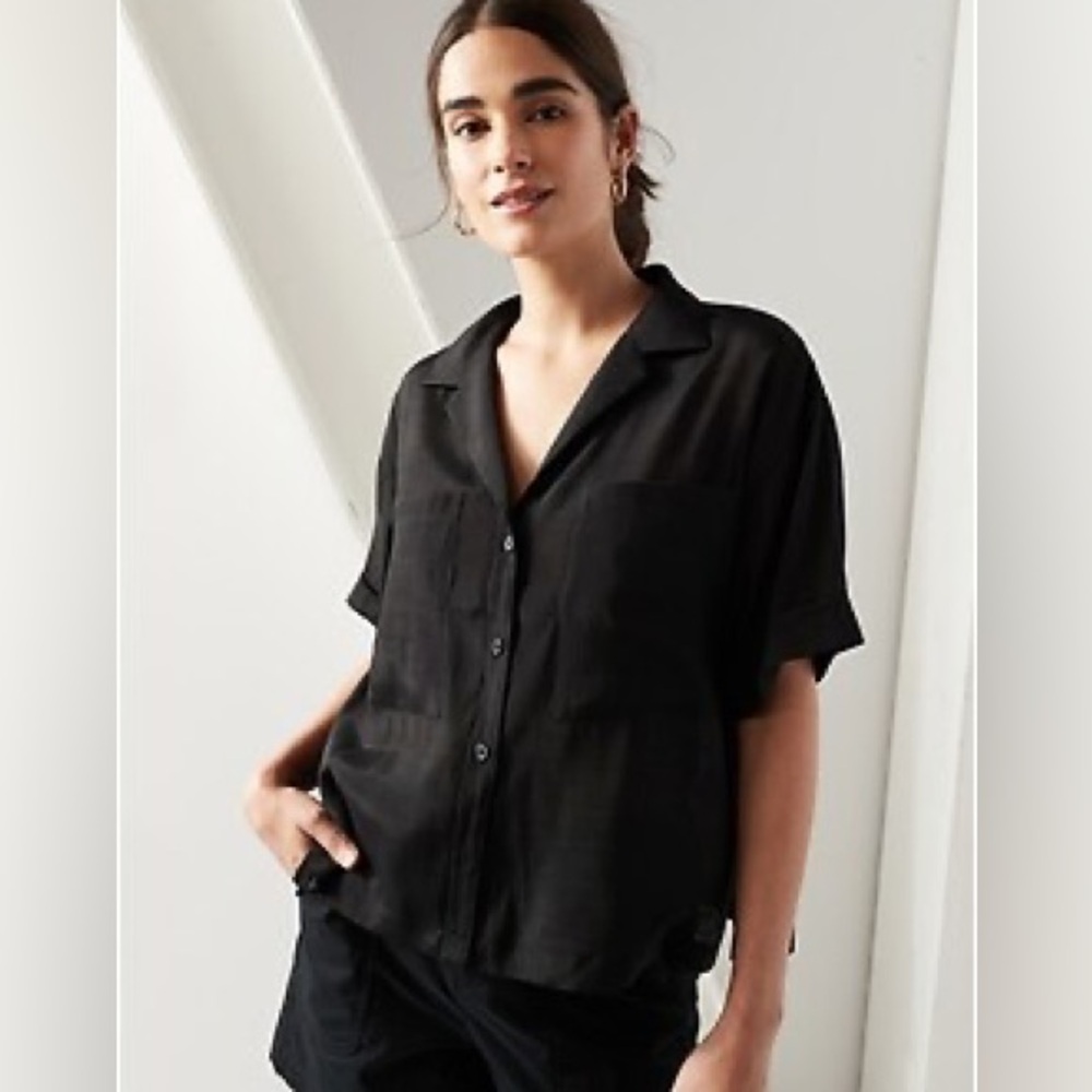 Banana Republic Black Boxy Shirt